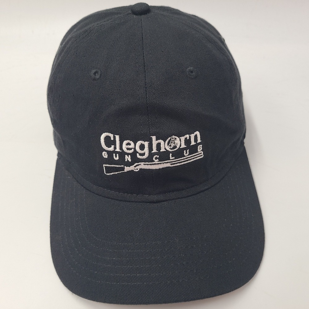 Cleghorn Gun Club Hat Strapback Black White Trap Shooting Sports Clays Skeet Men